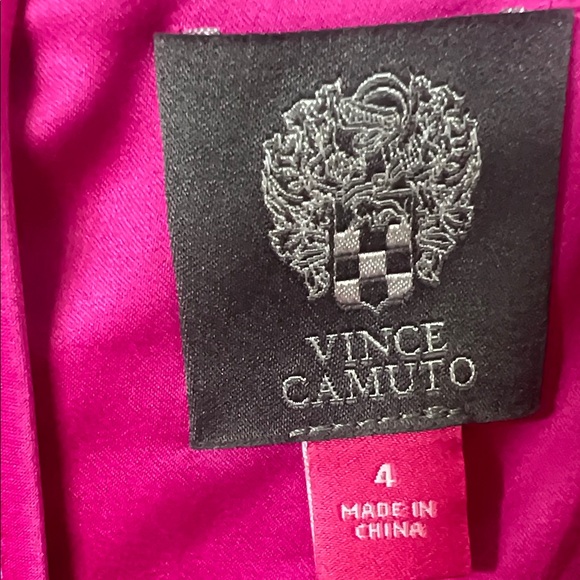 Vince Camuto Magenta Cape Back Float Cocktail Dress Size 4 - Picture 3 of 9